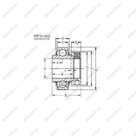 Подшипник UC320-64 чертеж