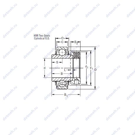 Подшипник UC322G2 чертеж