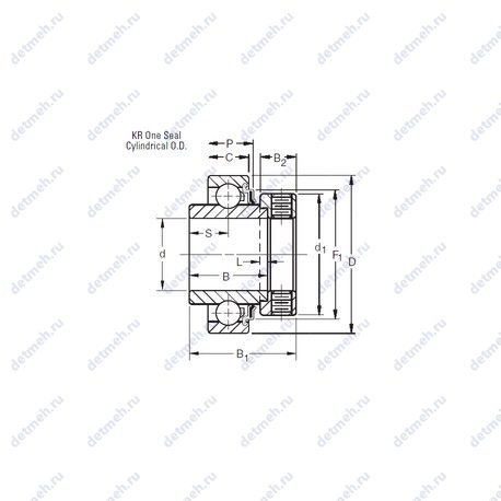 Подшипник 1010KR чертеж