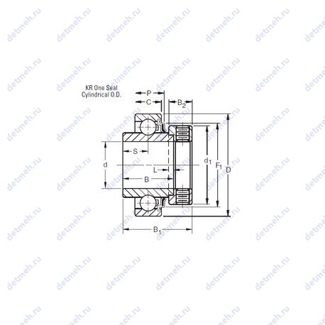 Подшипник 1102KR чертеж