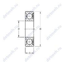 Чертеж подшипника 122WD2N