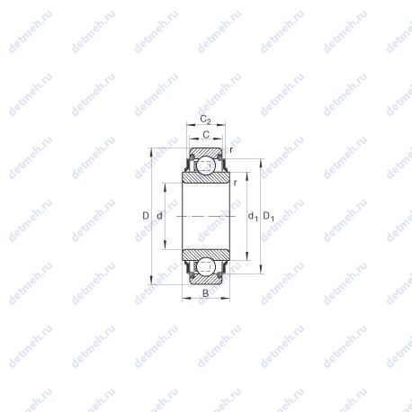 Подшипник 203 KRR AH02 чертеж