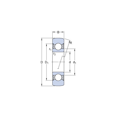 Подшипник 361200 R чертеж