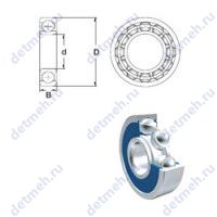 Чертеж подшипника 6015-2RS