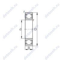 Чертеж подшипника 6015ZZ