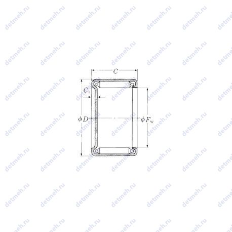 Подшипник MF-812 чертеж