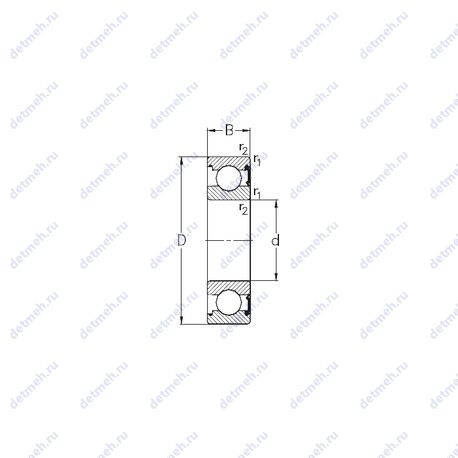 Подшипник 6022-RSR чертеж