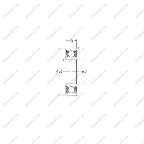 Подшипник 6028DDU чертеж