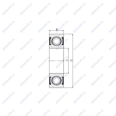 Подшипник 6040ZZ чертеж