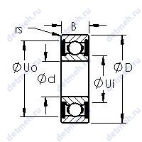 Чертеж подшипника 604H-2RS