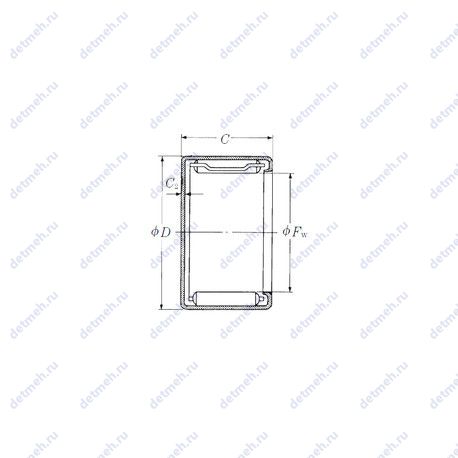 Подшипник MFJL-1616L чертеж