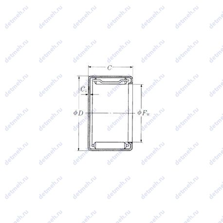 Подшипник MFJL-1825 чертеж