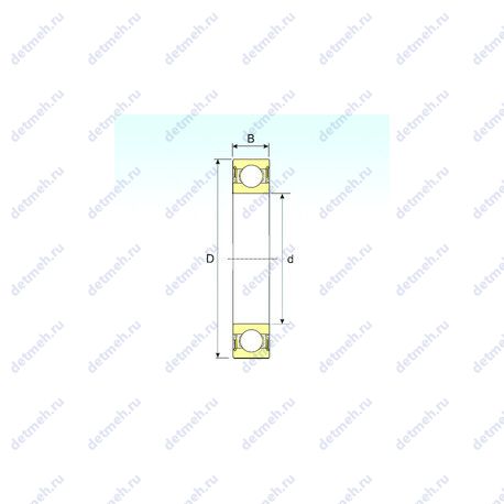 Подшипник 61819-2RS чертеж