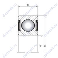 Чертеж подшипника 618/2 ZZ