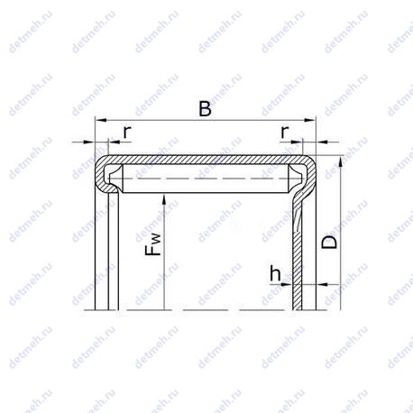 Подшипник BR 202820 UU чертеж