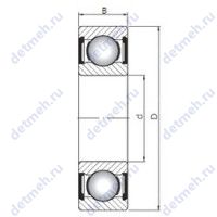 Чертеж подшипника 61908 ZZ