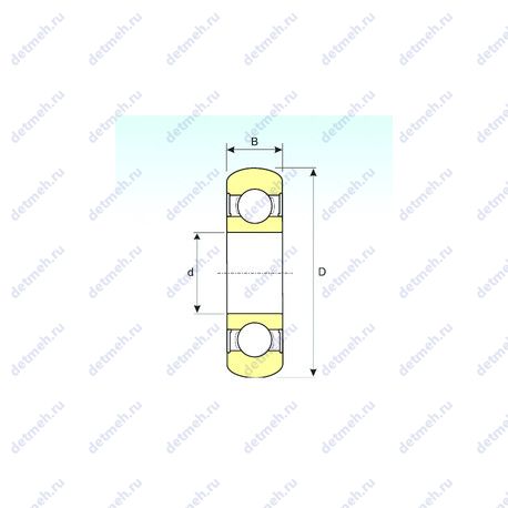 Подшипник 6202-2RS BOMB чертеж