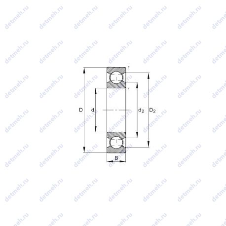 Подшипник 6202-C чертеж