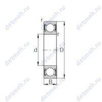 Чертеж подшипника 6202UUF2