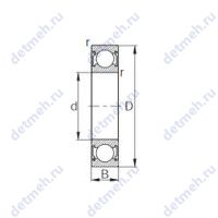 Чертеж подшипника 6202ZZ