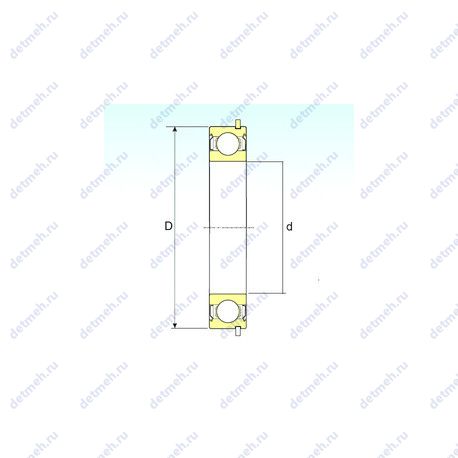 Подшипник 6202ZZNR чертеж