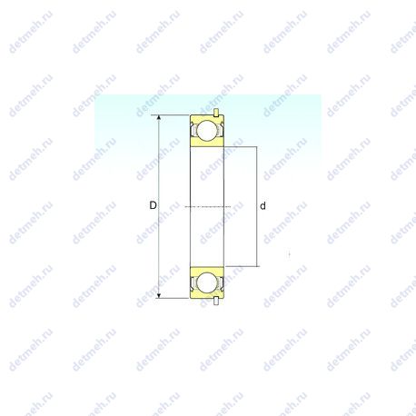 Подшипник 6203ZZNR чертеж