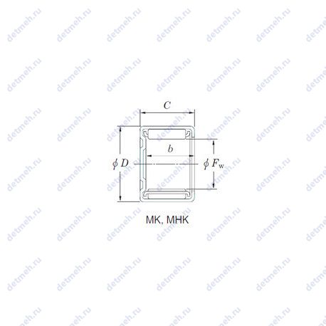 Подшипник MK1661 чертеж