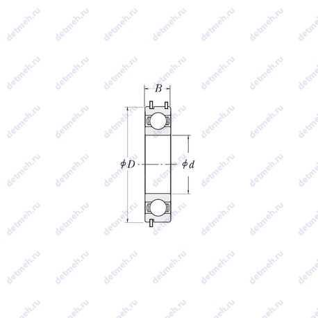 Подшипник 6206GPC4 чертеж