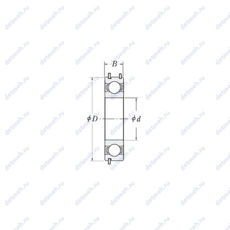 Подшипник 6207GSPC4 чертеж