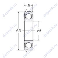 Чертеж подшипника 6207GSPC4