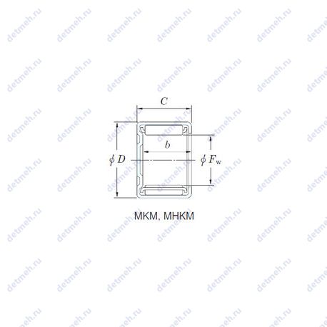 Подшипник MKM121915 чертеж