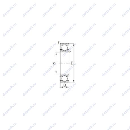 Подшипник 6207h чертеж