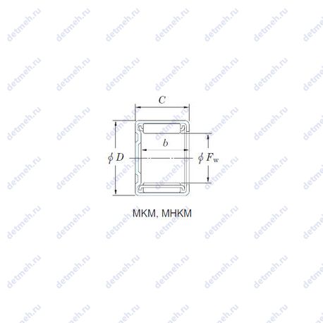 Подшипник MKM3516 чертеж