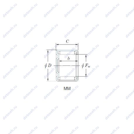 Подшипник MM2520 чертеж