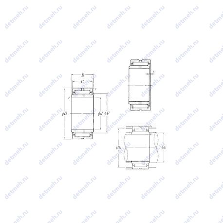 Подшипник MR122012+MI-081212 чертеж