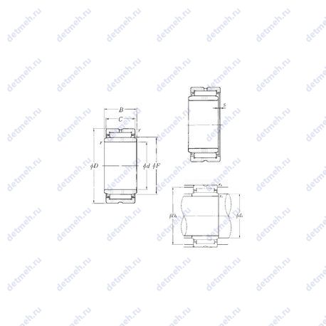 Подшипник MR202820+MI-162020 чертеж