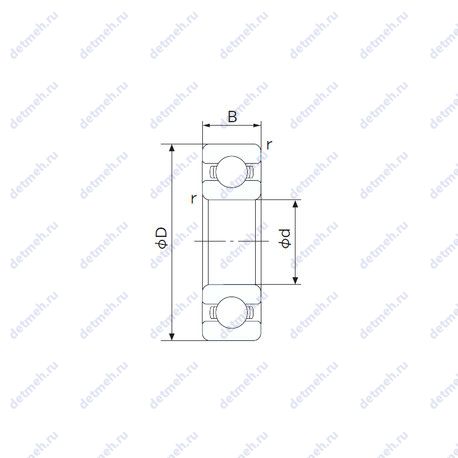 Подшипник 6219JT чертеж