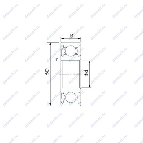 Подшипник 6228Z чертеж