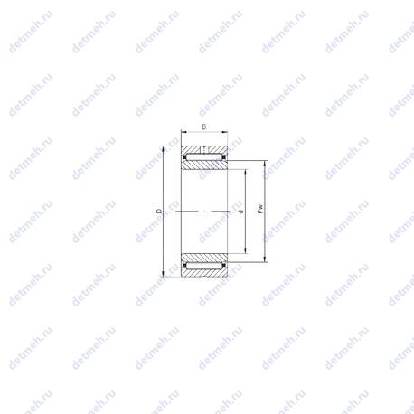 Подшипник NA4004 V чертеж