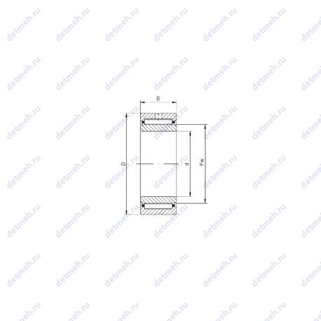 Подшипник NA4010 V чертеж