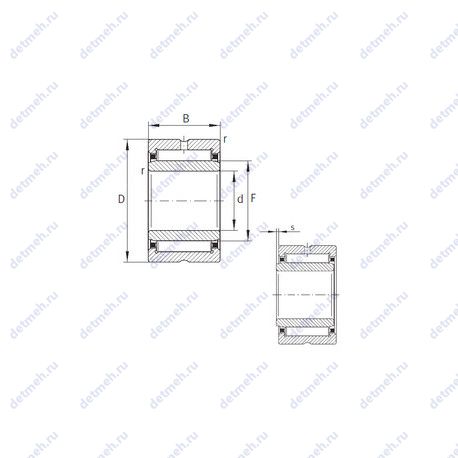 Подшипник NA4830-XL чертеж