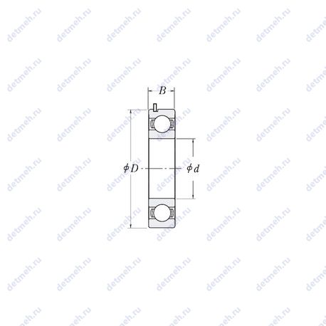 Подшипник 6307PC4 чертеж