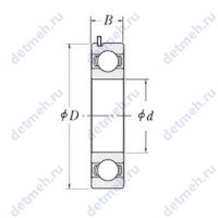 Чертеж подшипника 6307PC4