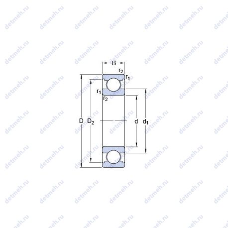 Подшипник 6310/HC5C3 чертеж