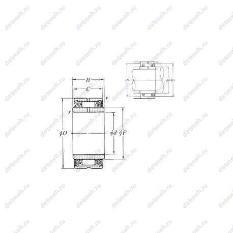 Подшипник NA4906LL чертеж