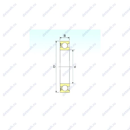 Подшипник 6310-RS чертеж