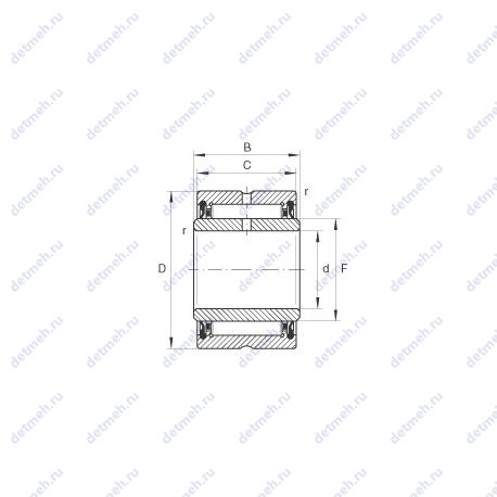 Подшипник NA4908-2RSR чертеж