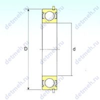 Чертеж подшипника 6313ZZNR