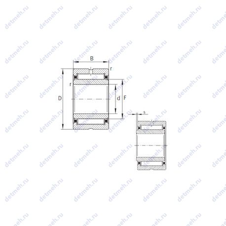 Подшипник NA4915-XL чертеж