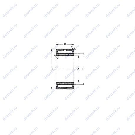 Подшипник NA4922-2RS чертеж